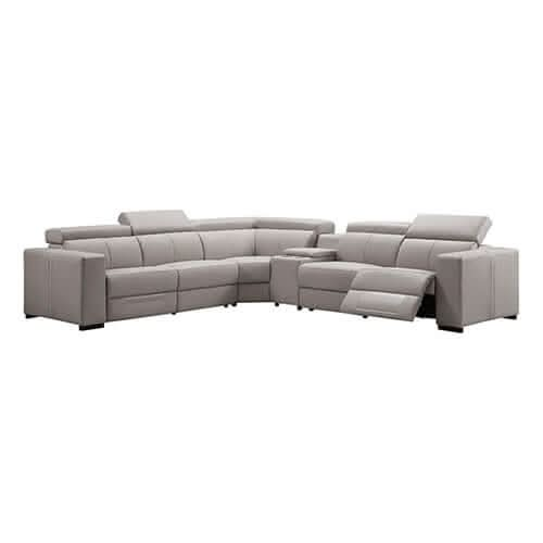 Washington Genuine Leather 6 Seater Corner Sofa With 2 Electric Reclin