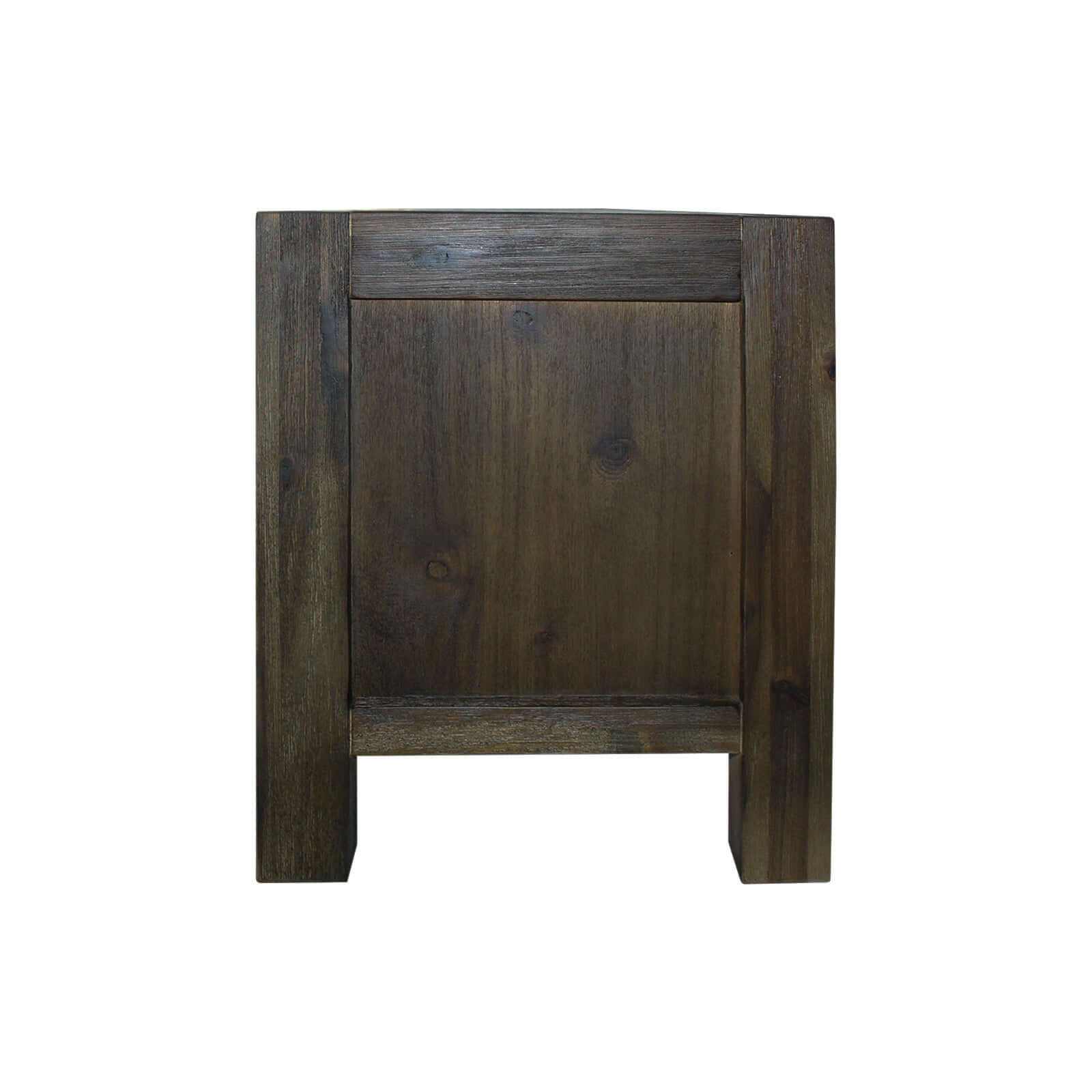 TV Cabinet with 3 Storage Drawers with Shelf Solid Acacia Wooden Frame