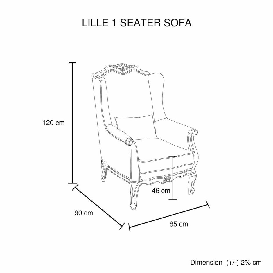 wing back arm chair