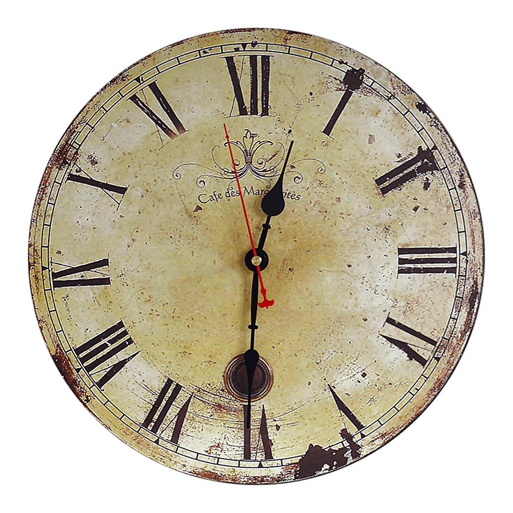 Large Vintage Wall Clock for Kitchen, Office & Retro Decor