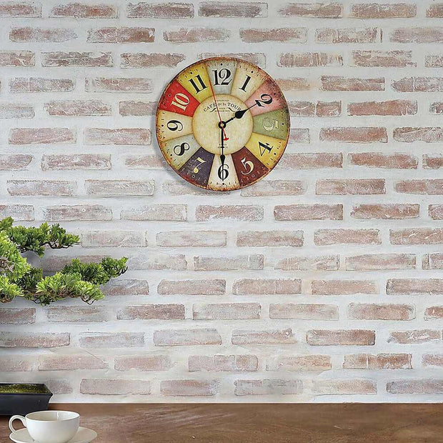 Large Colourful Wall Clock 