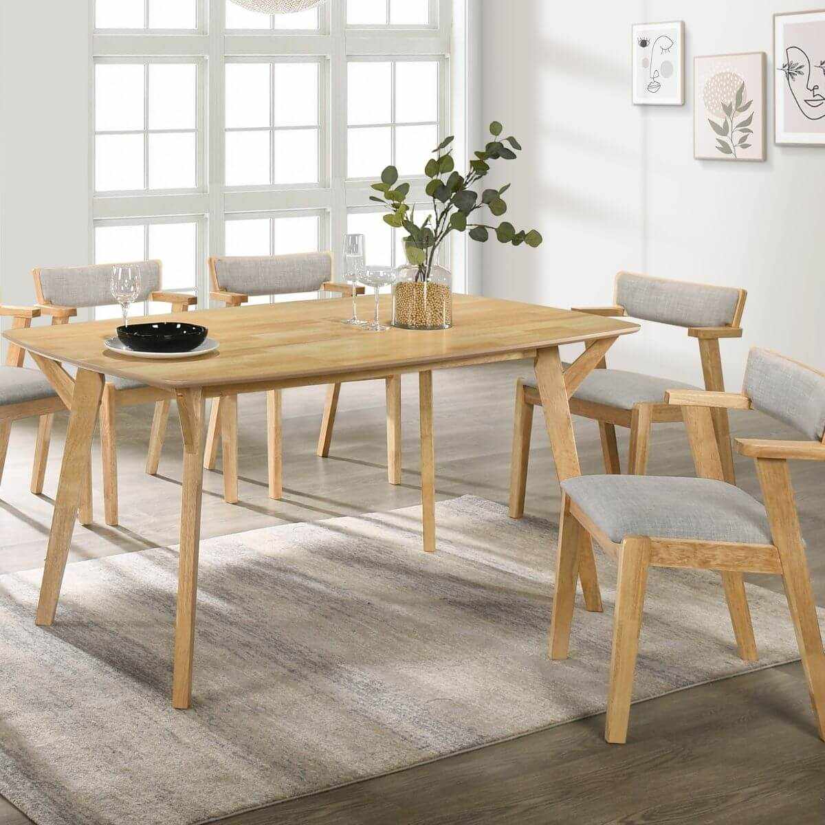 1.5m OVAL Dining Table for 6 - Natural