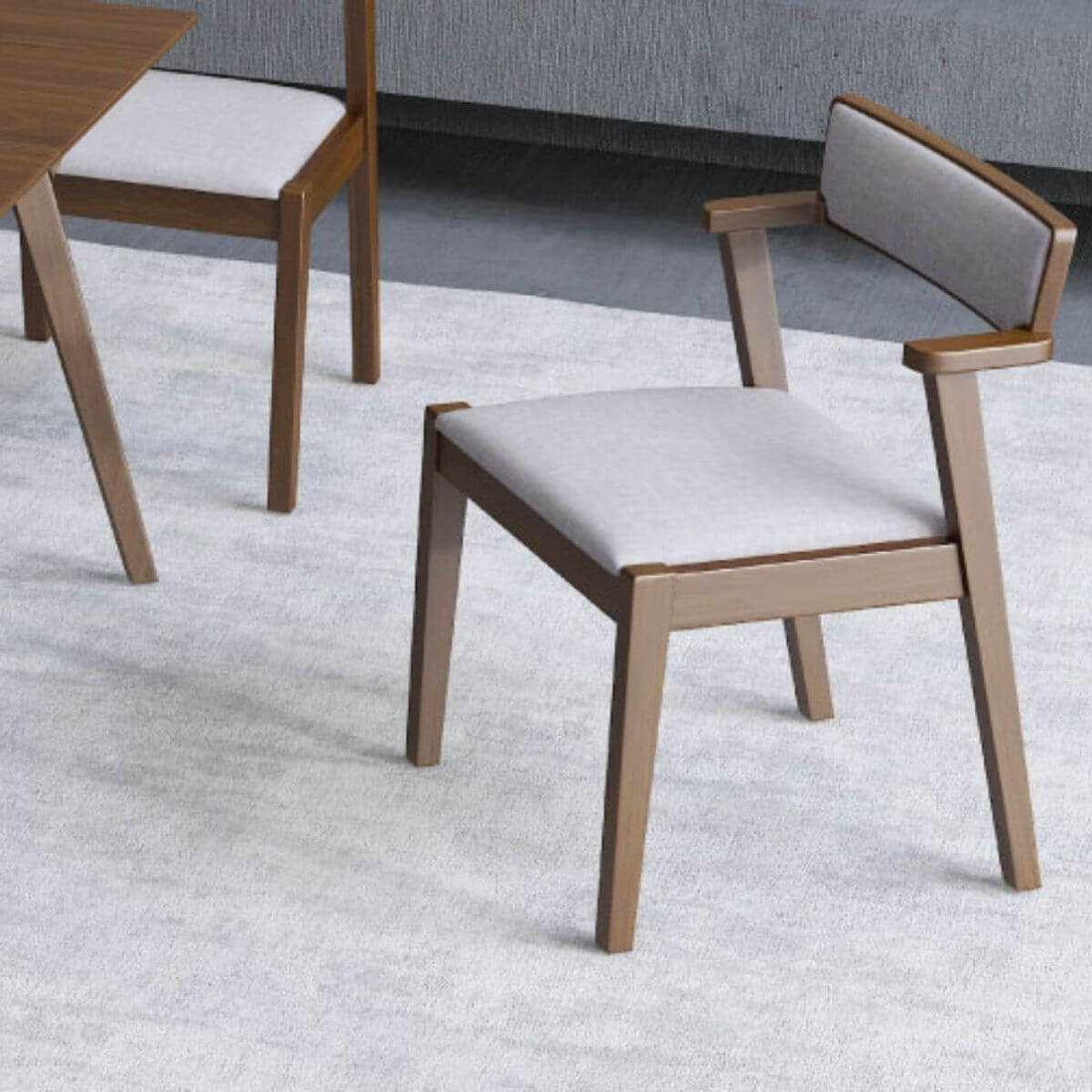 Elsa Dining Room Chair with Arm Rest in GREY