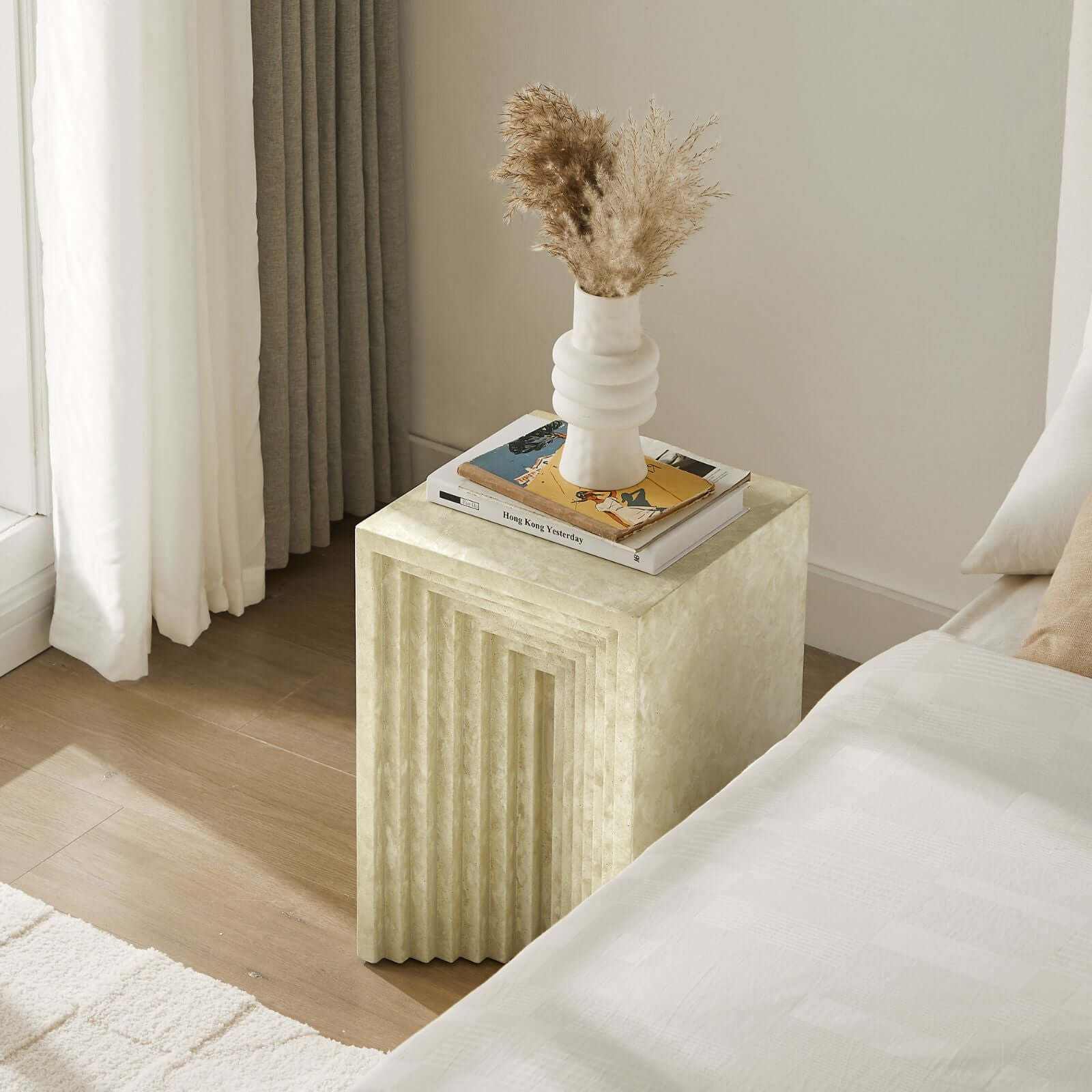 Stone Effect Side Table