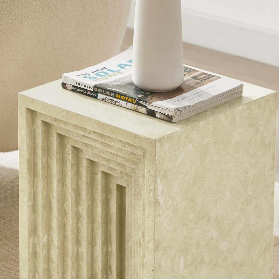 Stone Effect Side Table