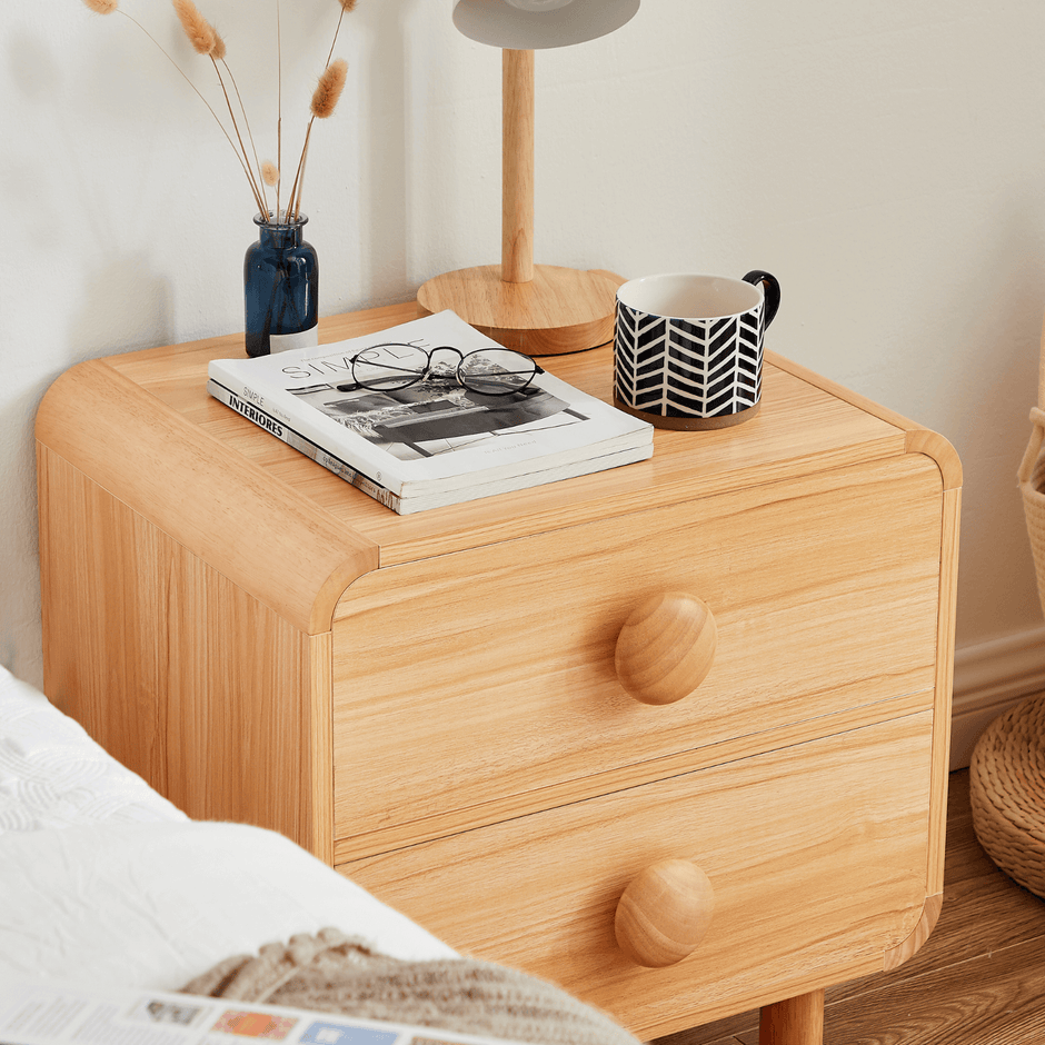 Natural Bedside Table