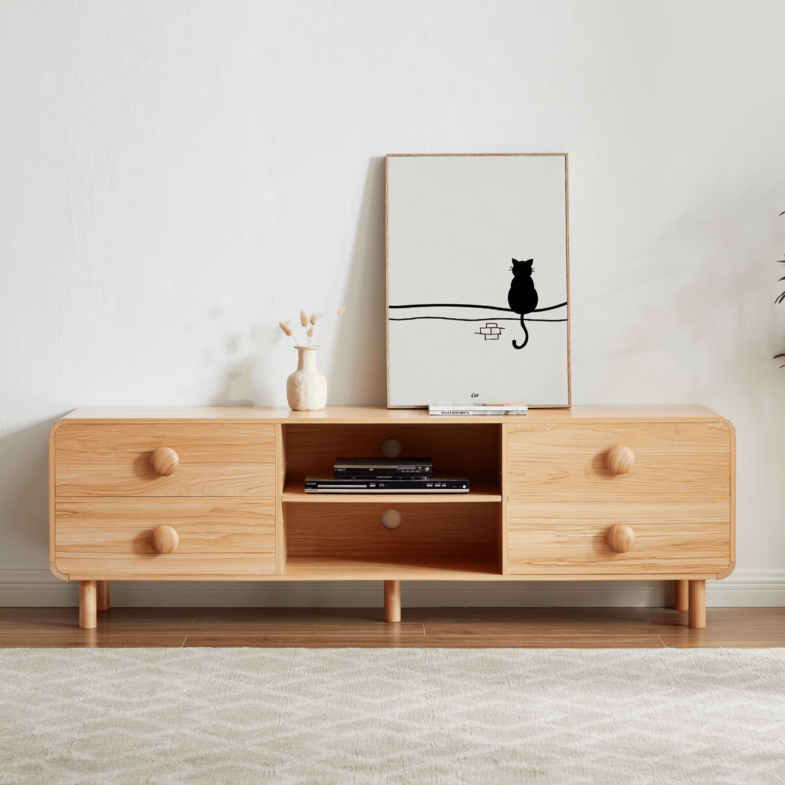 wooden tv unit