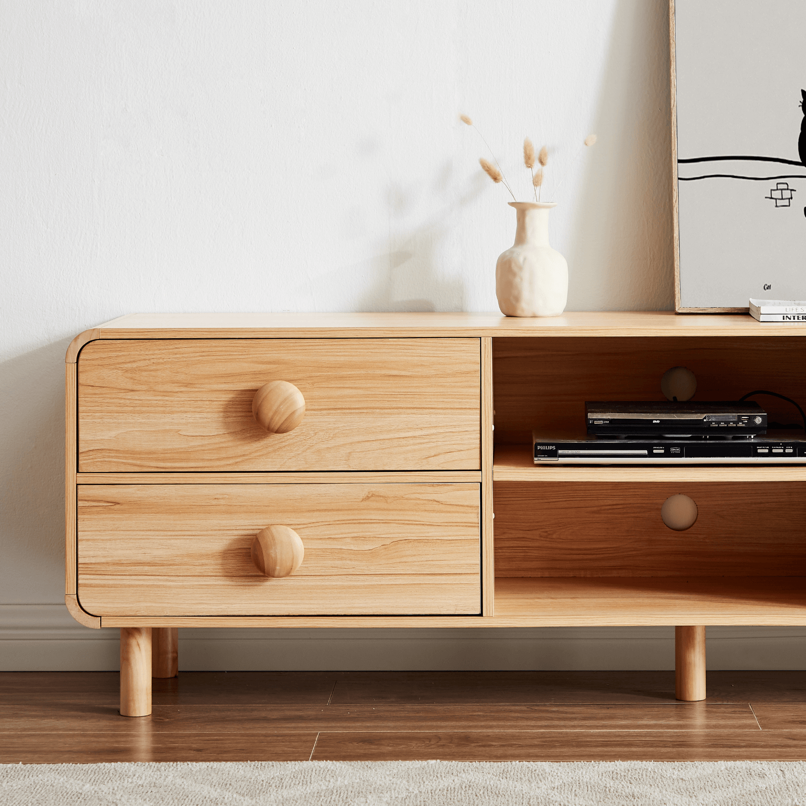 wooden tv unit