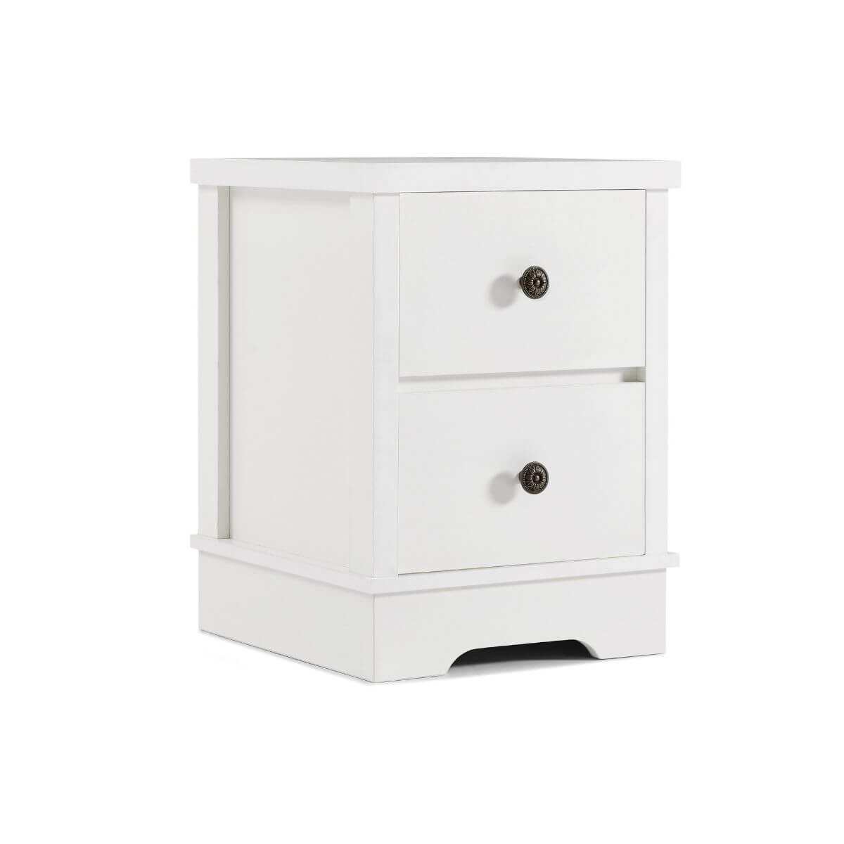 Margaux White Coastal Bedside Table