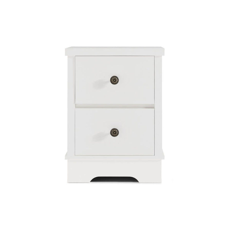 White Coastal Bedside Table