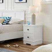 Margaux White Coastal Bedside Table