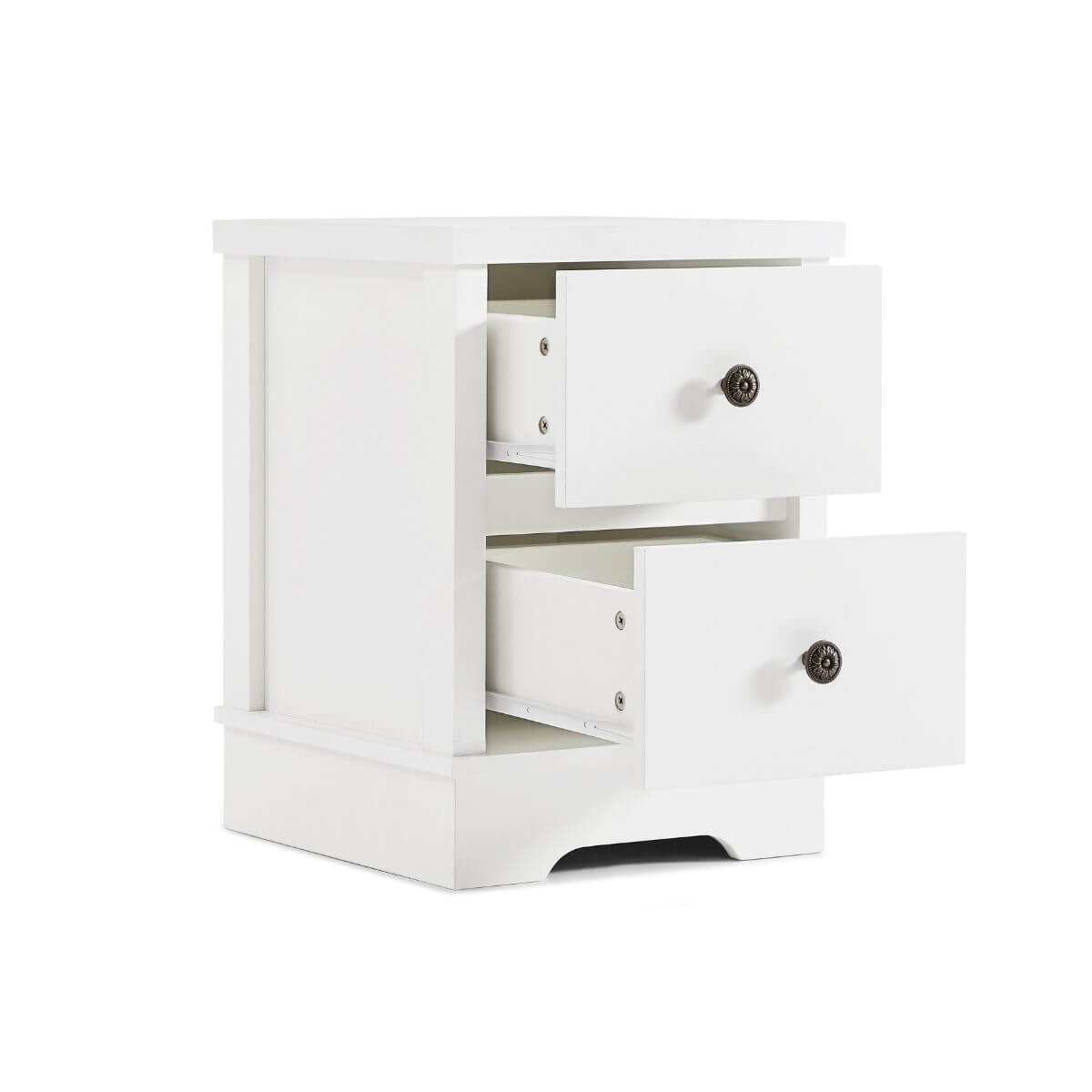 Margaux White Coastal Bedside Table