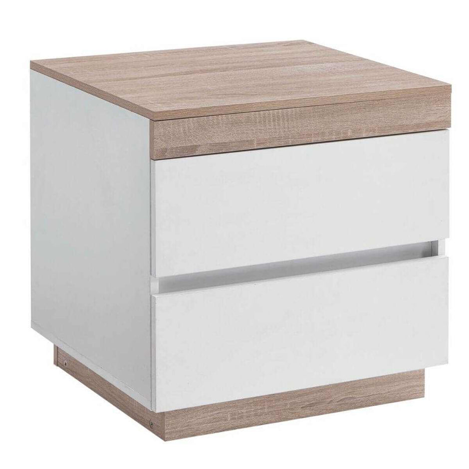 White Wooden Bedside Table