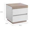 White Wooden Bedside Table