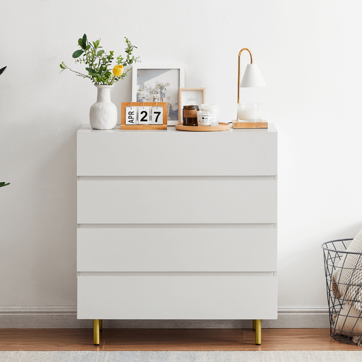 Kori 4 Drawer Chest of Drawers White