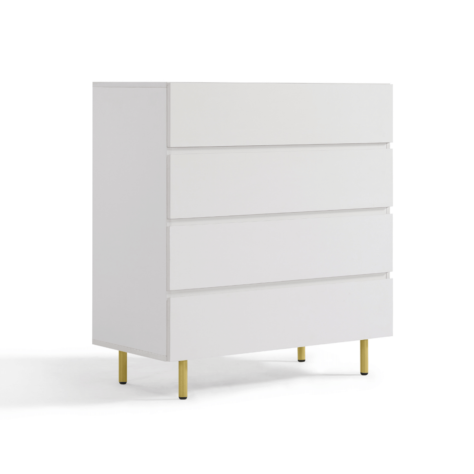 4 drawer chest of drawers white