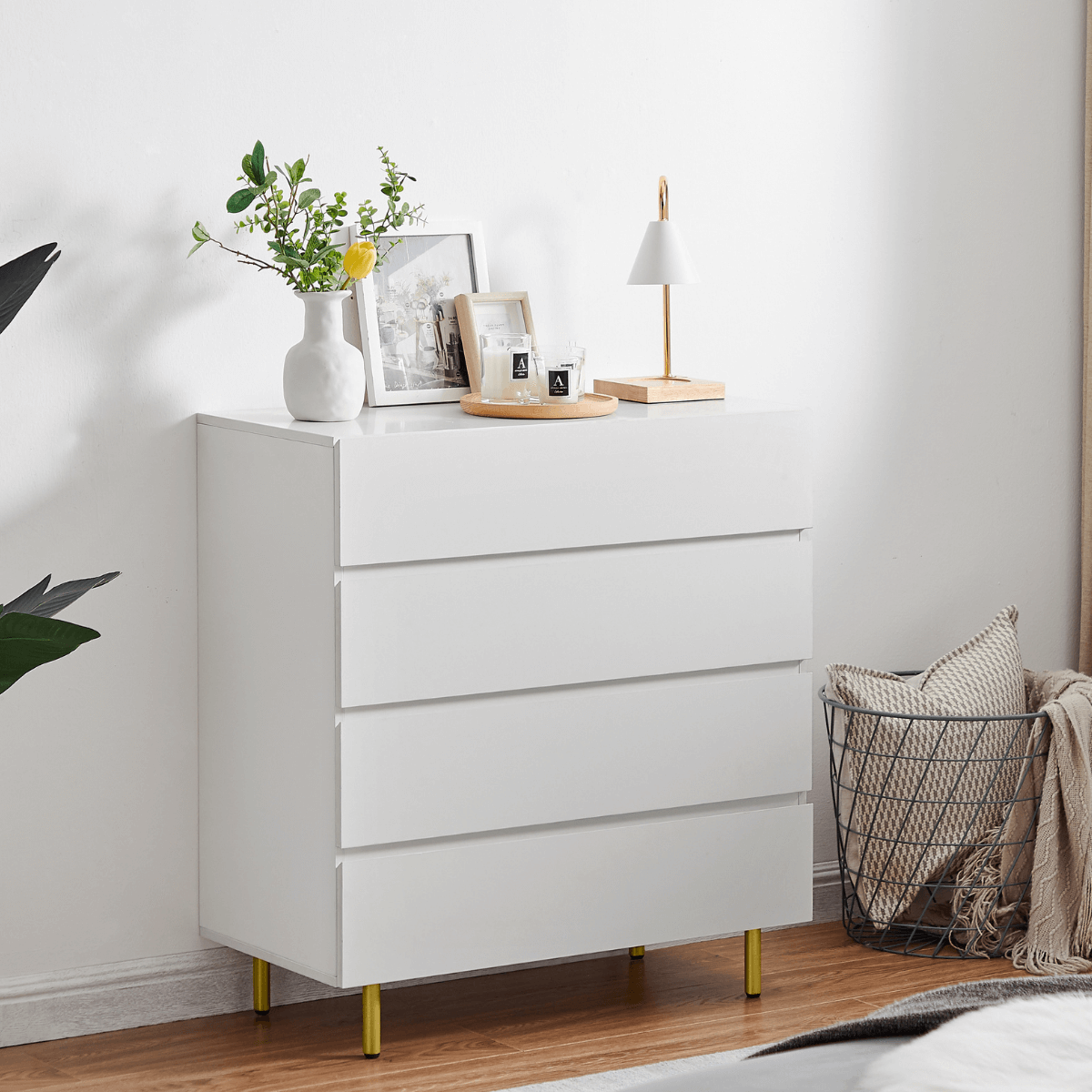 Kori 4 Drawer Chest of Drawers White