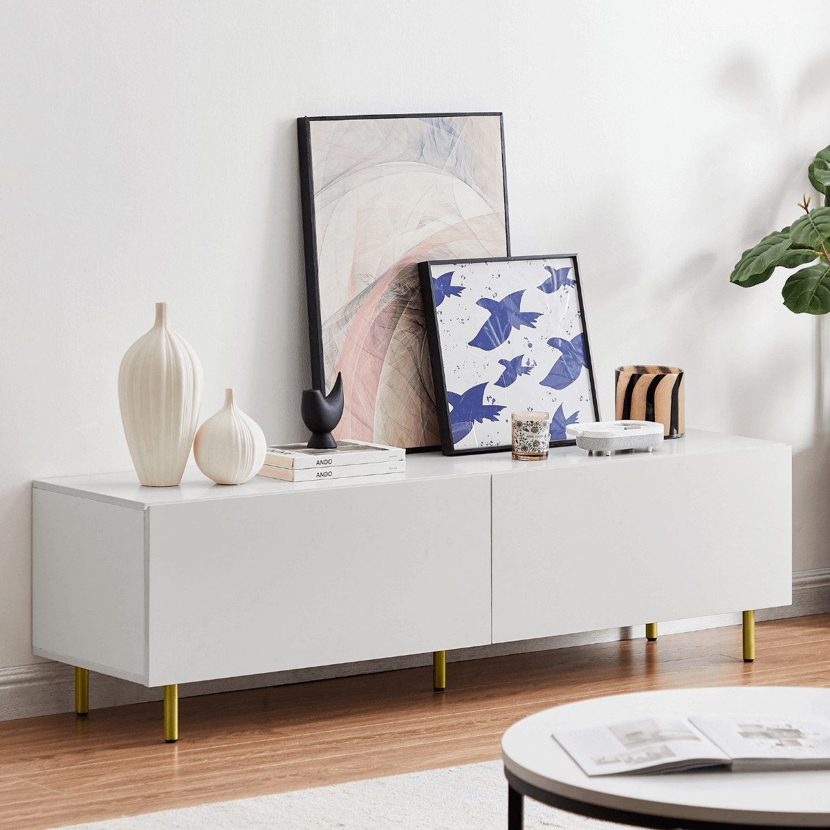 Kori White TV Unit