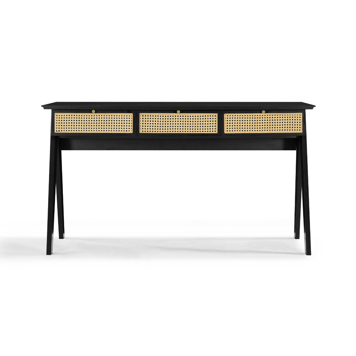 black rattan desk