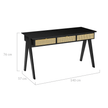 black rattan desk