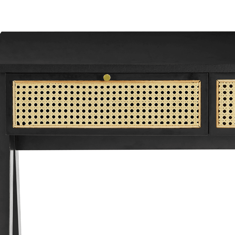 black rattan desk