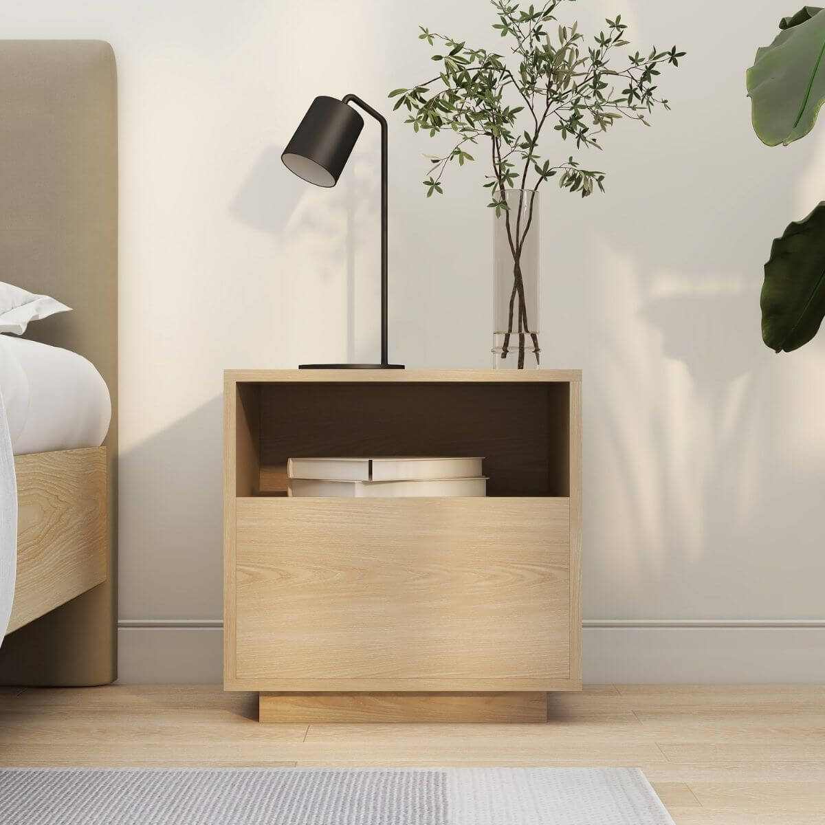 Japandi Style Bedside Table