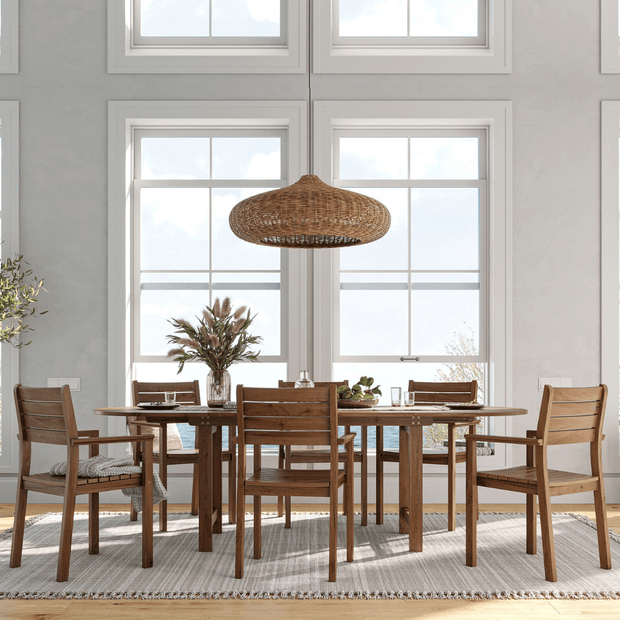 7 Piece Outdoor Wooden Dining Set