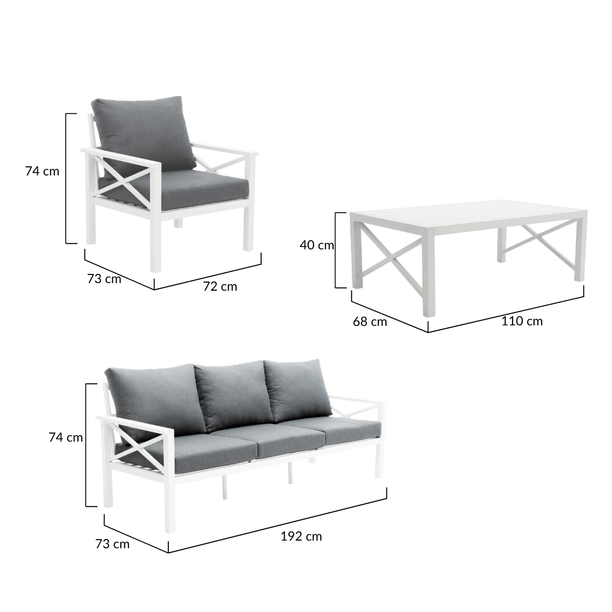 4 Piece Outdoor Lounge Set