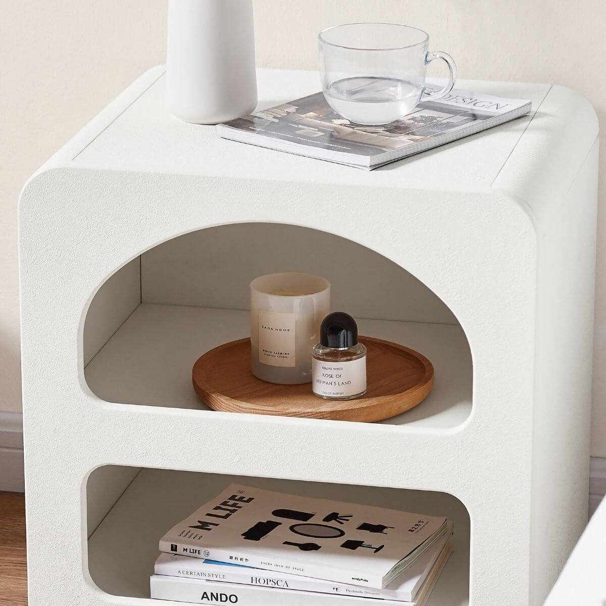 Sora Modern Bedside Table White