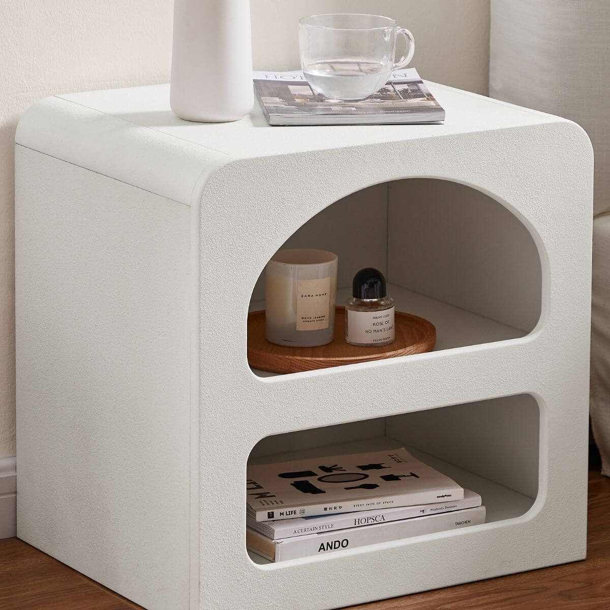 Sora Modern Bedside Table White
