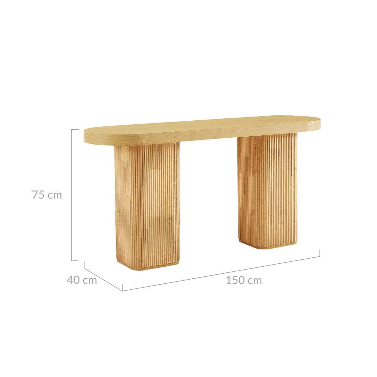 Tate Mid Century Console Table - Natural