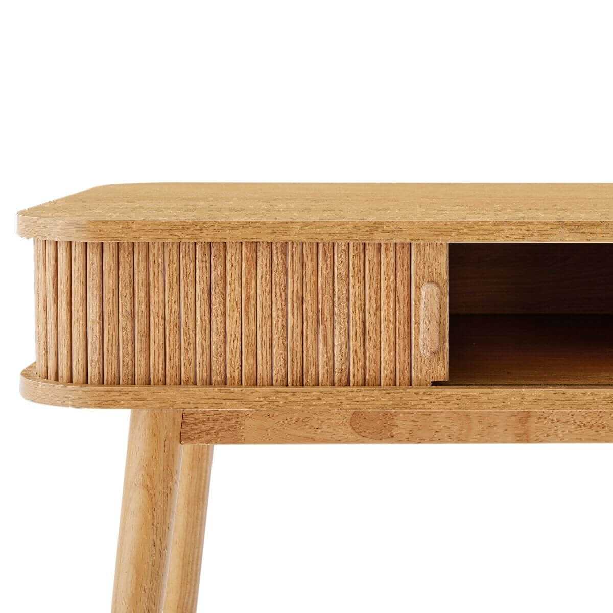 Tate Column Mid Century Modern Office Desk in Natural