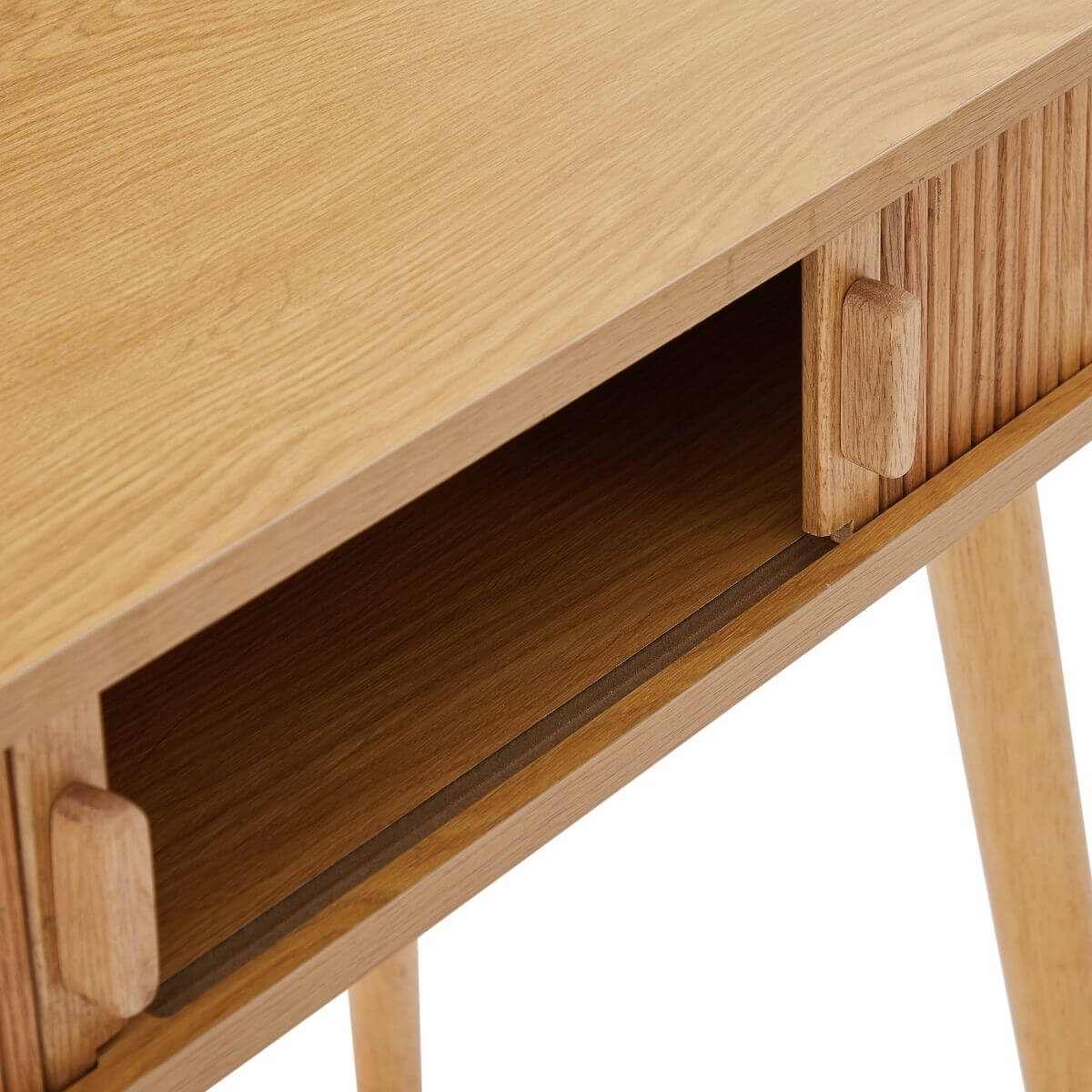 Tate Column Mid Century Modern Office Desk in Natural