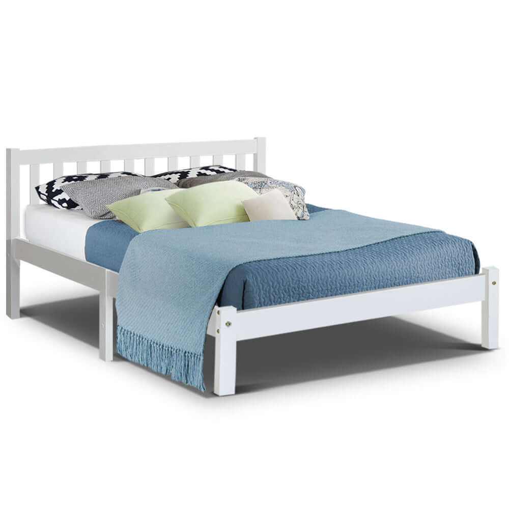 Artiss SOFIE Modern Double Bed Frame - White