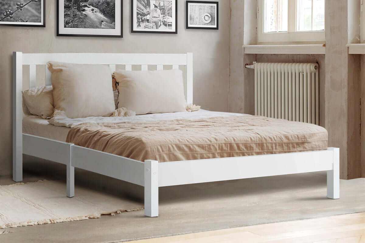 Artiss SOFIE Modern Double Bed Frame - White