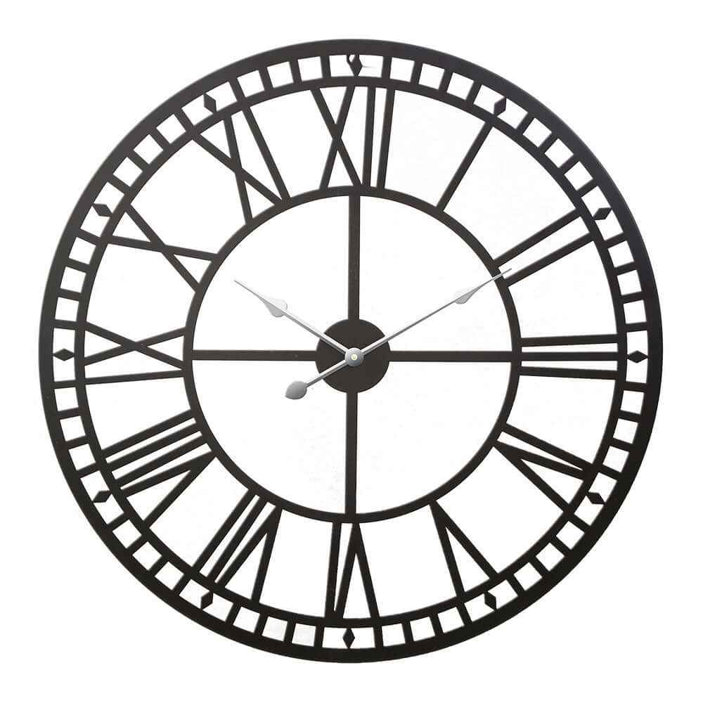 black roman numeral wall clock