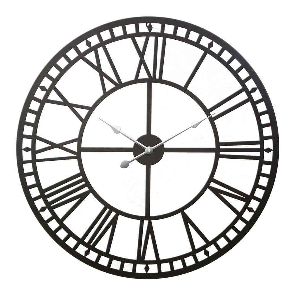 60cm Black Roman Numeral Wall Clock