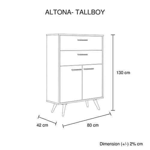 Drawers Tallboy Storage Cabinet 