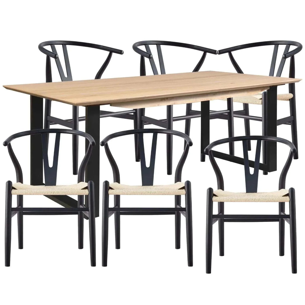 180 cm Dining table & chairs-Upinteriors