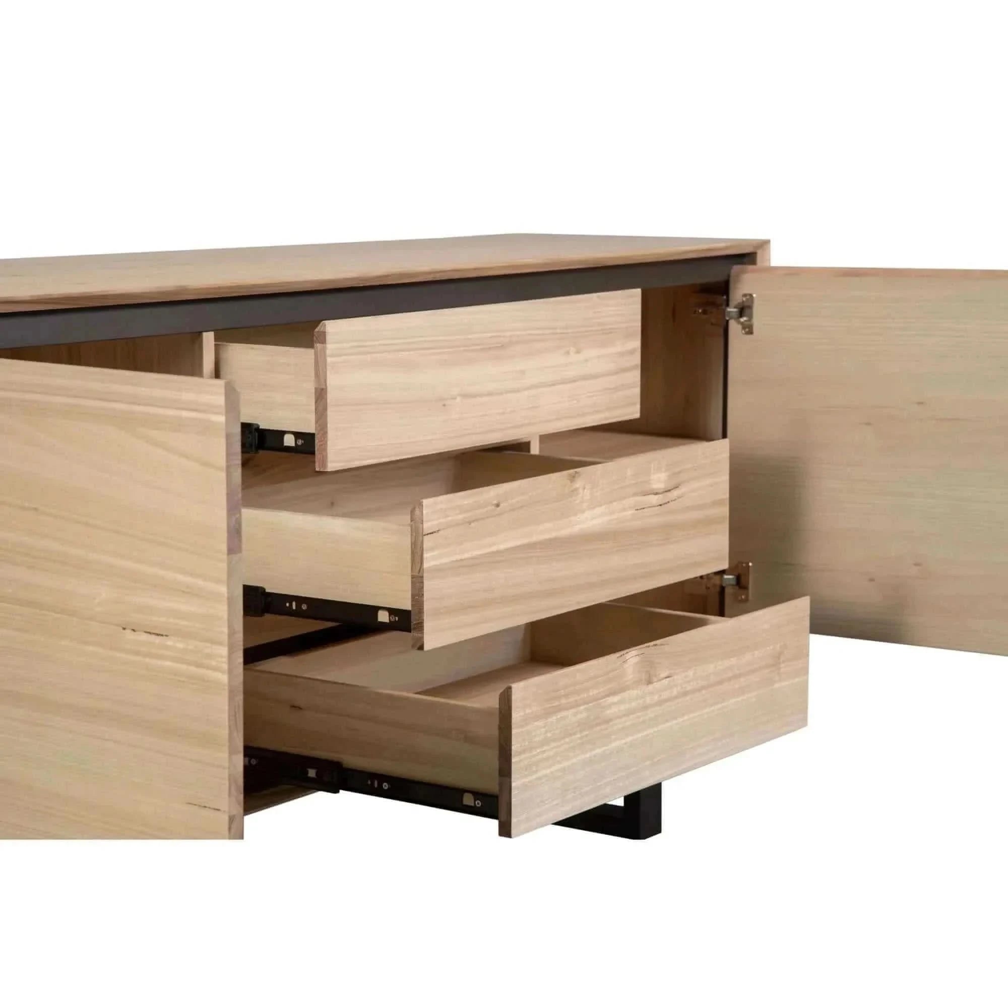 Aconite Buffet Table 180cm 2 Door 3 Drawer Solid Messmate Timber Wood 