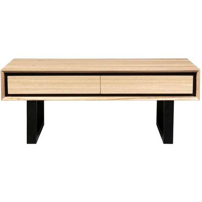 Aconite Large Coffee Table 120cm With 2 Storage Drawers - Natural