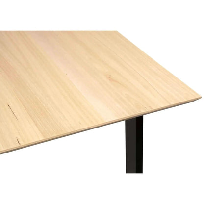 Aconite Dining Table 180cm Solid Messmate Timber Wood Black Metal Leg 