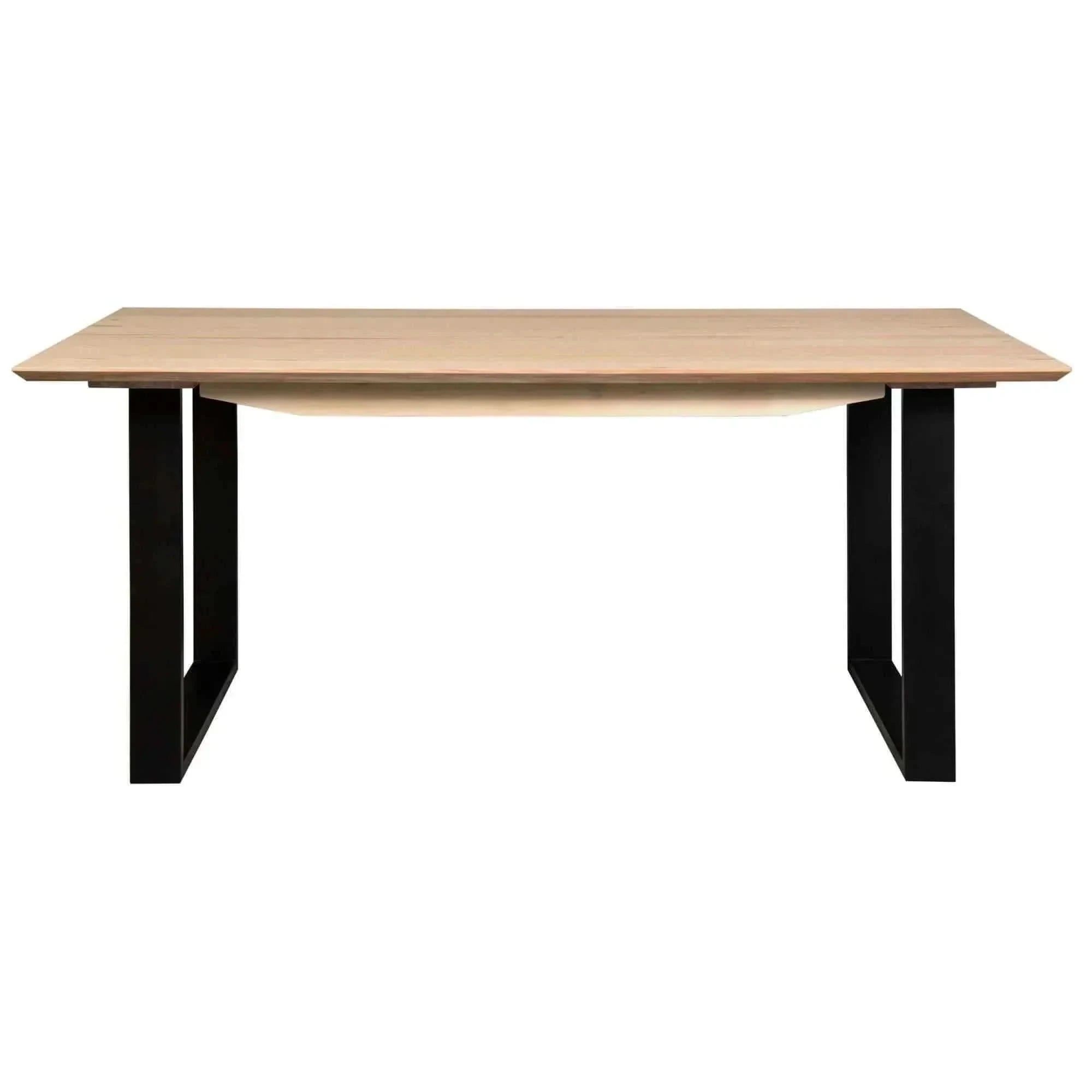 Aconite Dining Table 210cm Solid Messmate Timber Wood Black Metal Leg 