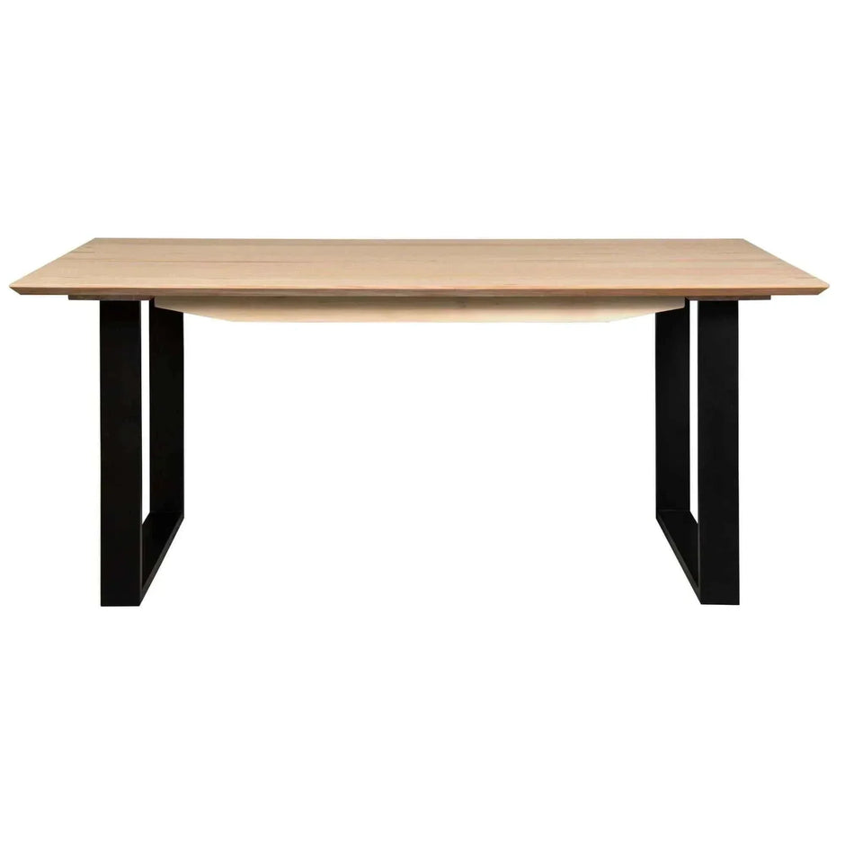 Dining Table with Black Metal Leg 