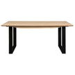 Dining Table with Black Metal Leg 