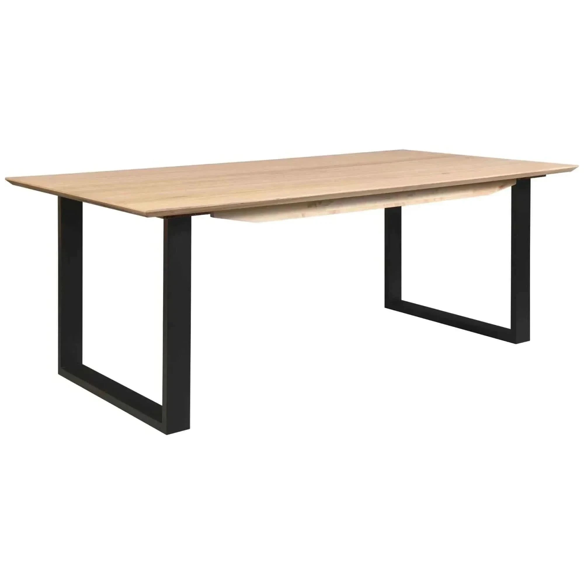 Aconite Dining Table 210cm Solid Messmate Timber Wood Black Metal Leg 