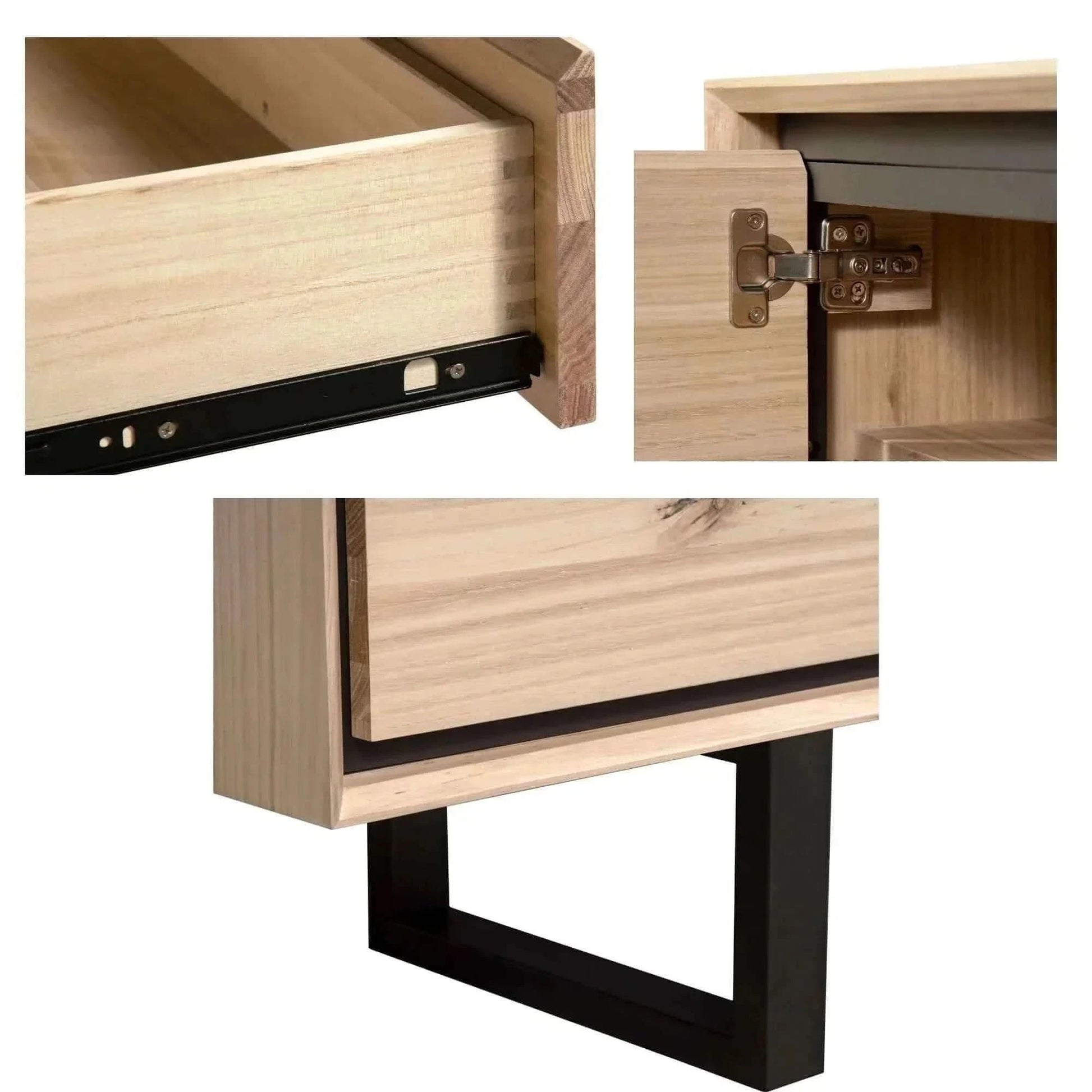 Aconite 210cm Mid Century Modern TV Unit - Natural