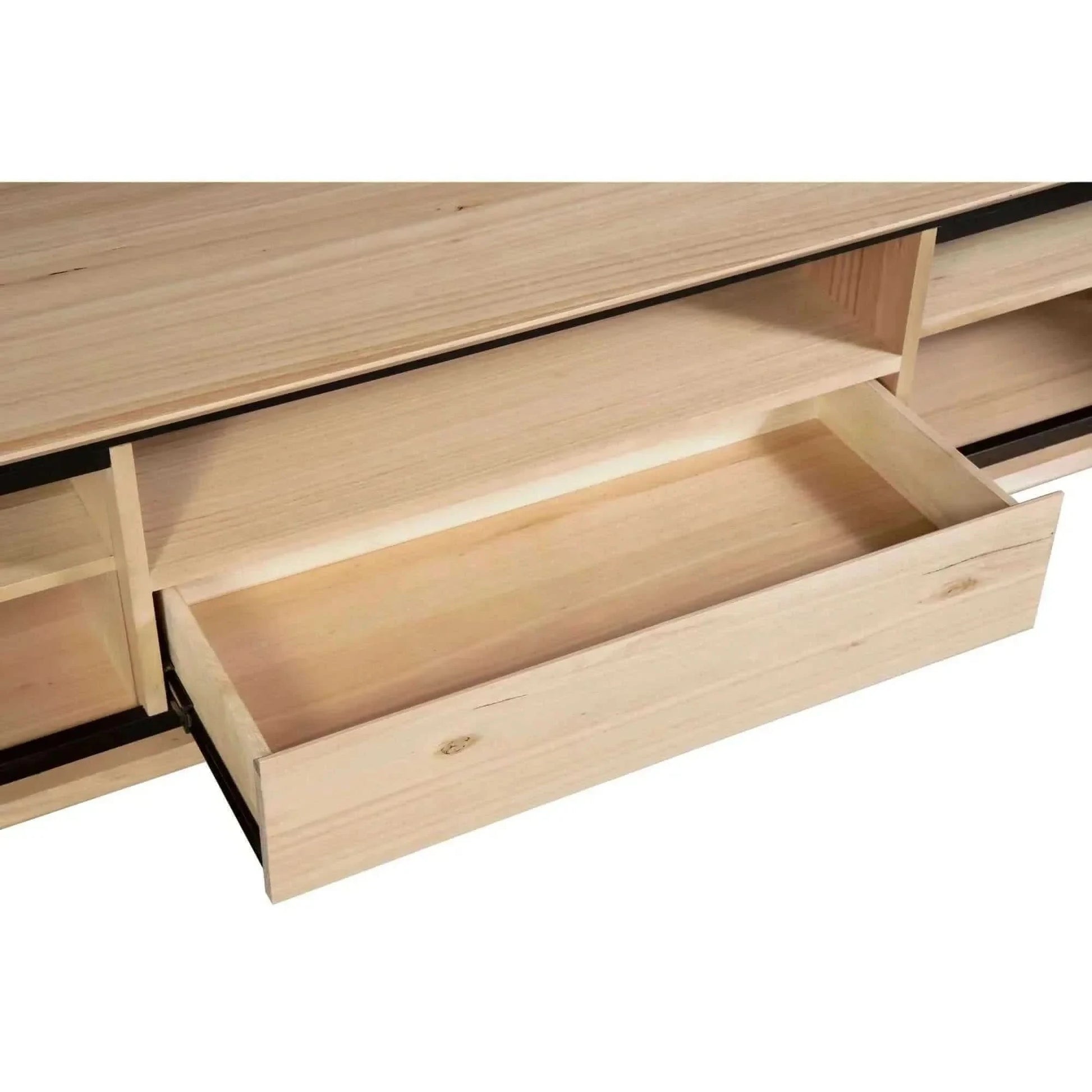 Aconite 210cm Mid Century Modern TV Unit - Natural