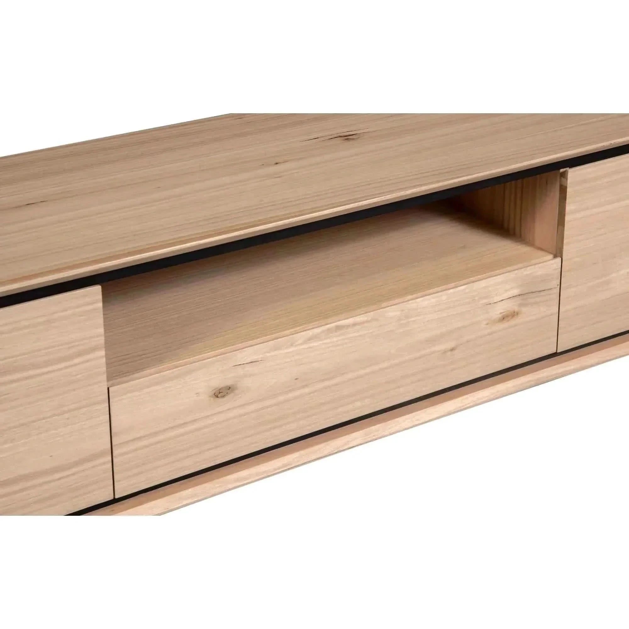 Aconite 210cm Mid Century Modern TV Unit - Natural