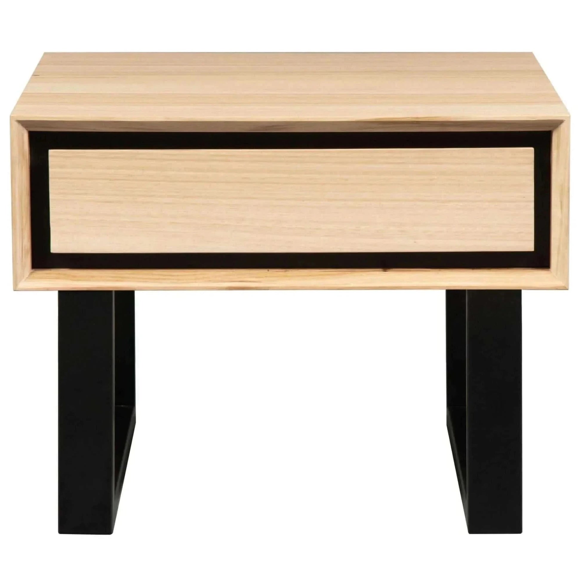 Aconite Sofa Side Table 60cm Solid Messmate Timber - Natural